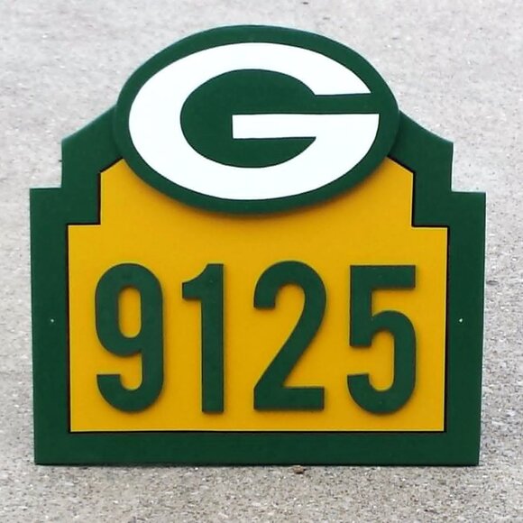 Green Bay Packers Address Sign for your home (with your address) GO PACK GO! - Picture 3 of 4